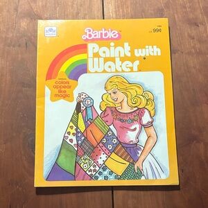 Barbie Vintage Paint With Water Golden Book Mattel 1983